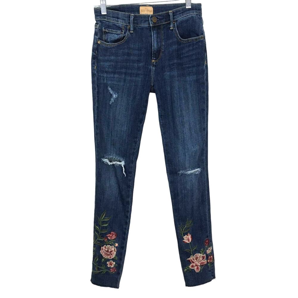 Driftwood Jackie Floral Embroidered Jeans 25 Boho